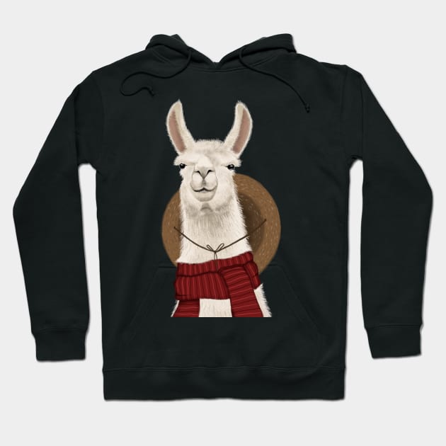 Autumn Llama Hoodie by Luna Illustration